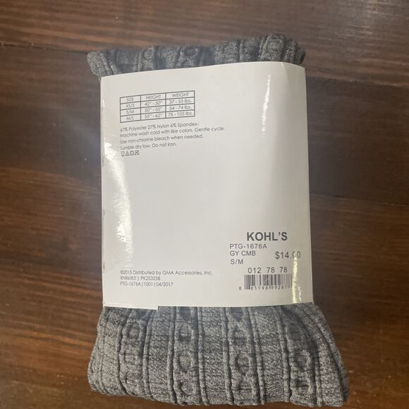 Leggings Womens Small Medium Gray Cozy Fleece Lining NWT - Picture 5 of 7